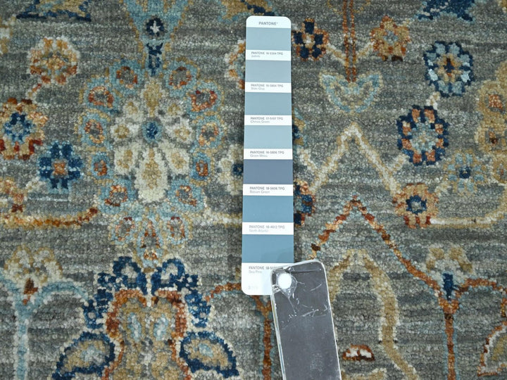 8'1" x 10'0" New Hand Knotted Green Wool Rectangle Oriental Rug - MOA10276801