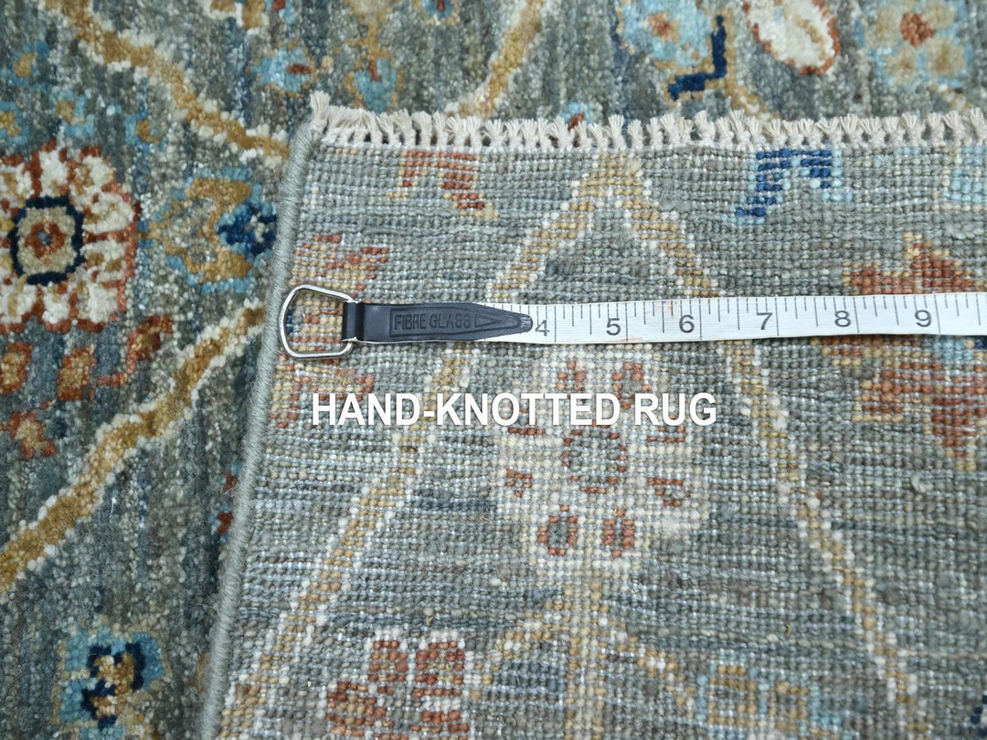 2'0" x 2'11" New Hand Knotted Green Wool Rectangle Oriental Rug - MOA10276825