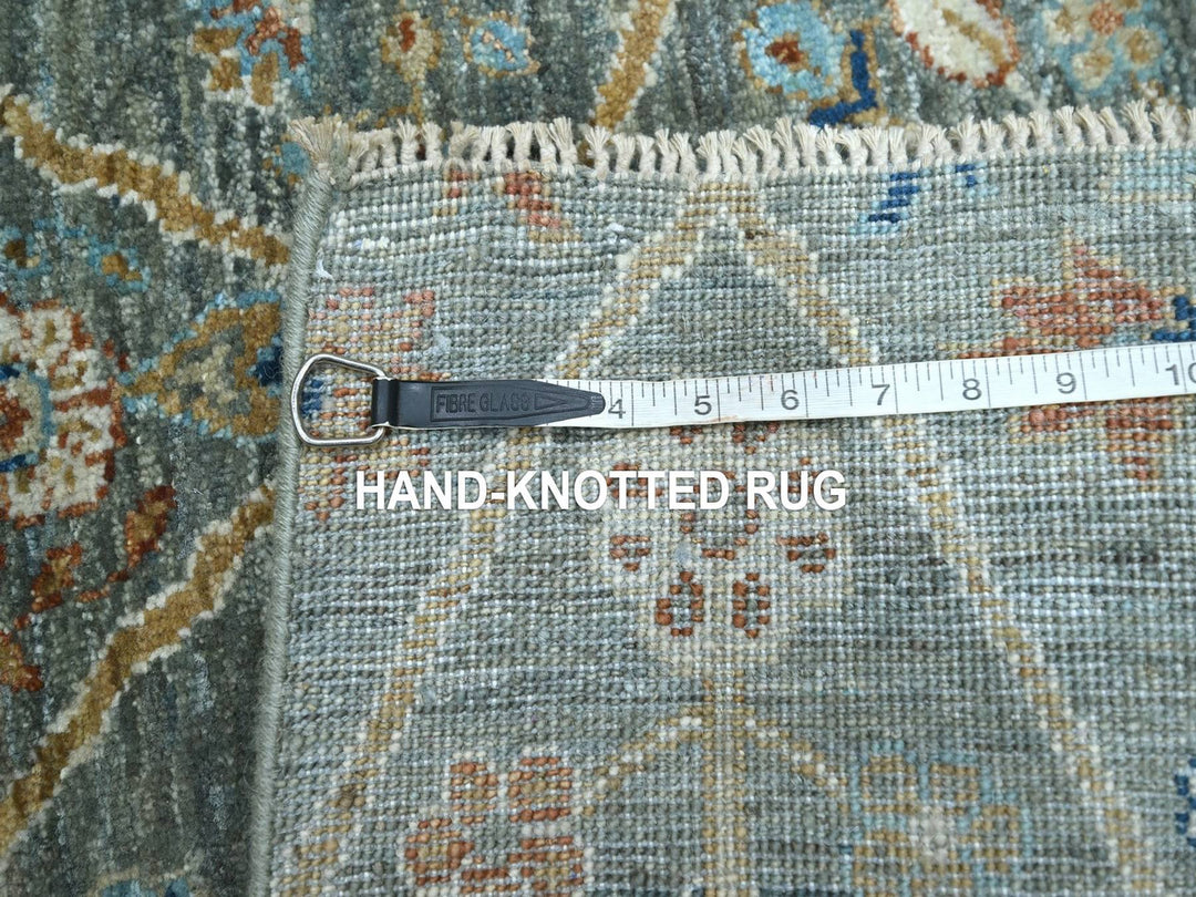 2'0" x 3'0" New Hand Knotted Green Wool Rectangle Oriental Rug - MOA10276827