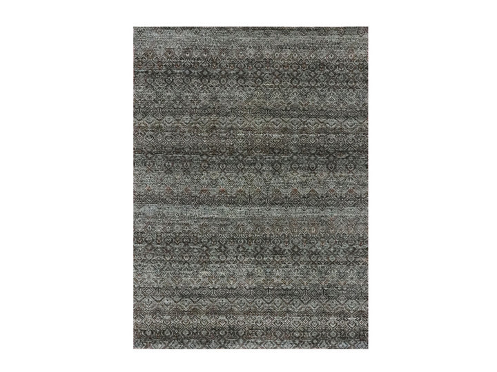 5'1" x 7'1" New Hand Knotted Blue Wool Rectangle Oriental Rug - MOA10276837