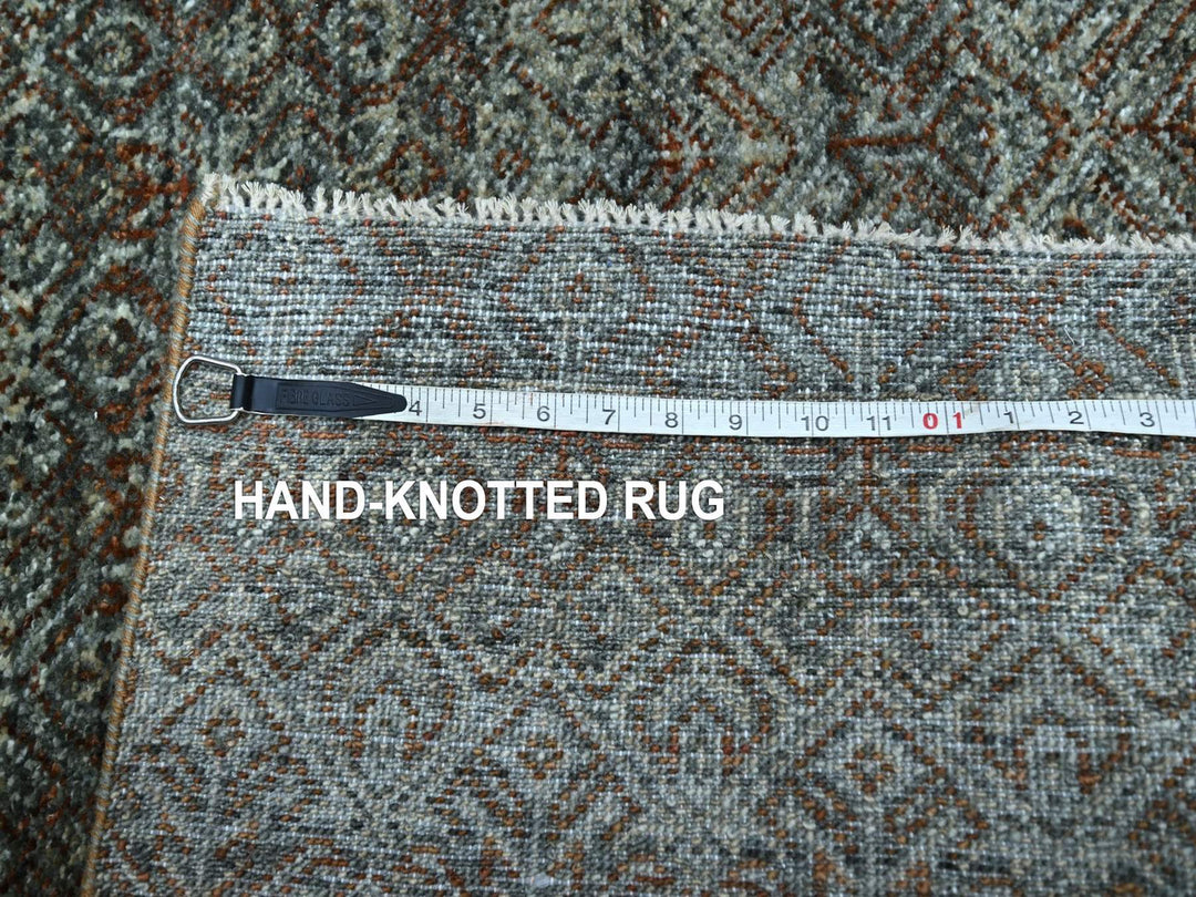 5'1" x 7'1" New Hand Knotted Blue Wool Rectangle Oriental Rug - MOA10276837