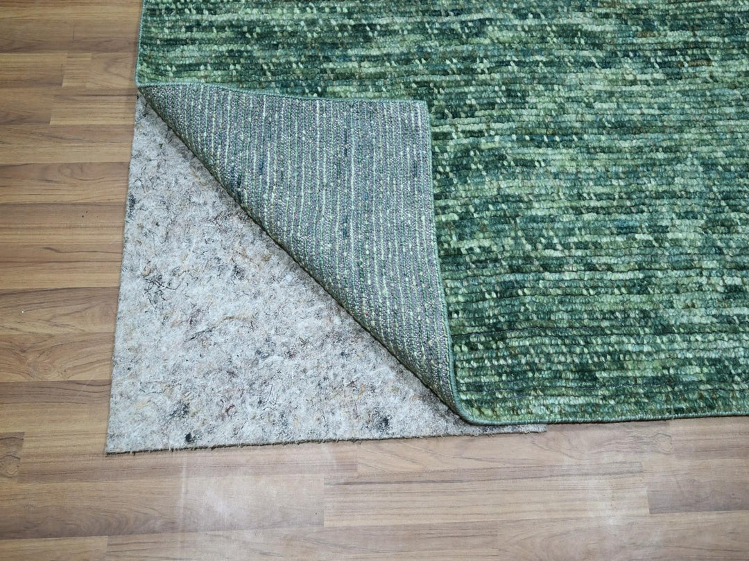 10'4" x 14'2" New Hand Knotted Green Wool Rectangle Oriental Rug - MOA10276842