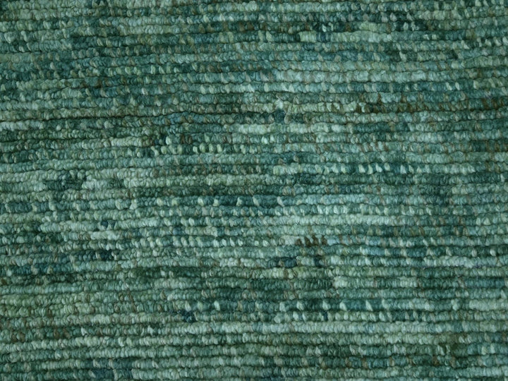 10'4" x 14'2" New Hand Knotted Green Wool Rectangle Oriental Rug - MOA10276842