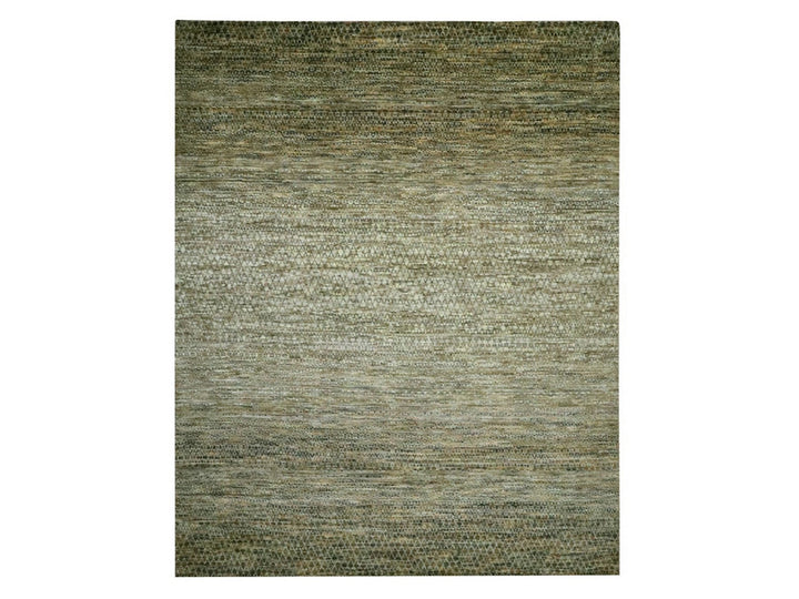 12'1" x 15'1" New Hand Knotted Brown Wool Rectangle Oriental Rug - MOA10276845