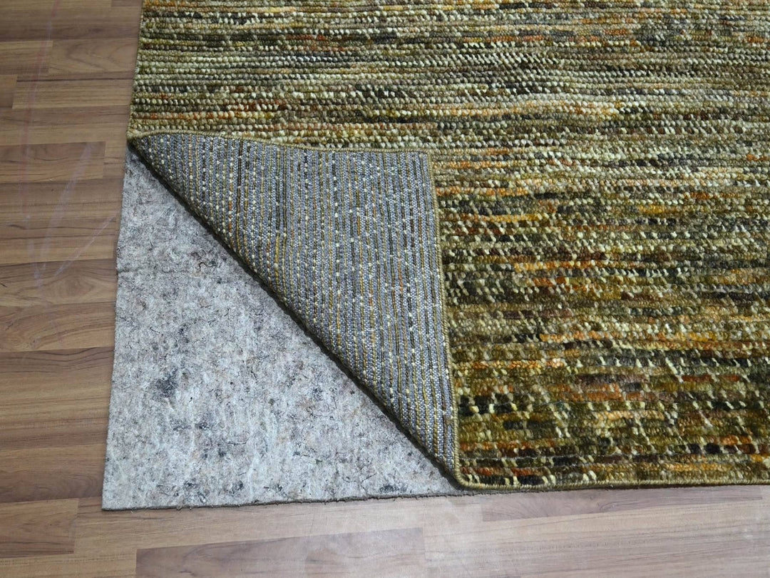 12'1" x 15'1" New Hand Knotted Brown Wool Rectangle Oriental Rug - MOA10276845