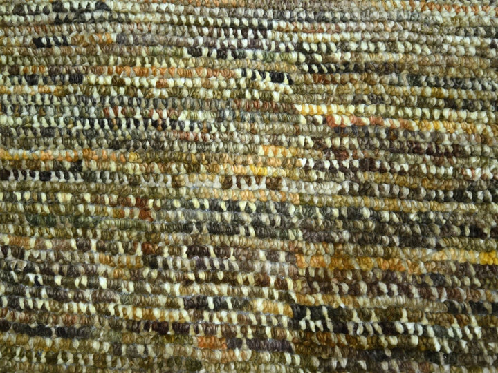 12'1" x 15'1" New Hand Knotted Brown Wool Rectangle Oriental Rug - MOA10276845