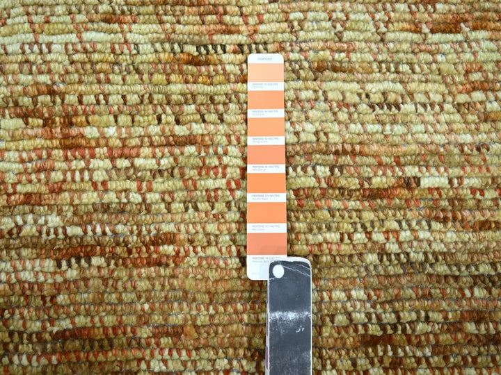 10'4" x 13'11" New Hand Knotted Brown Wool Rectangle Oriental Rug - MOA10276850