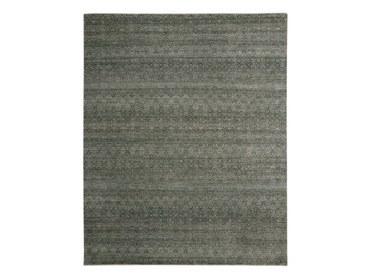 8'0" x 9'10" New Hand Knotted Grey Wool Rectangle Oriental Rug - MOA10276859