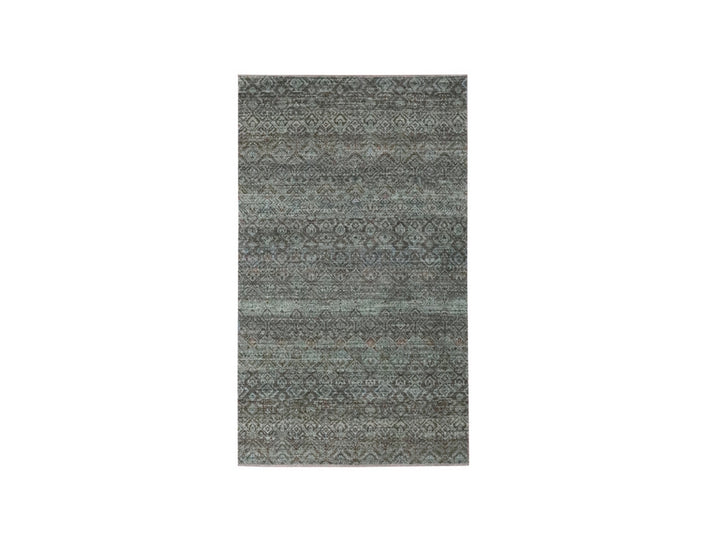 3'0" x 5'1" New Hand Knotted Grey Wool Rectangle Oriental Rug - MOA10276869