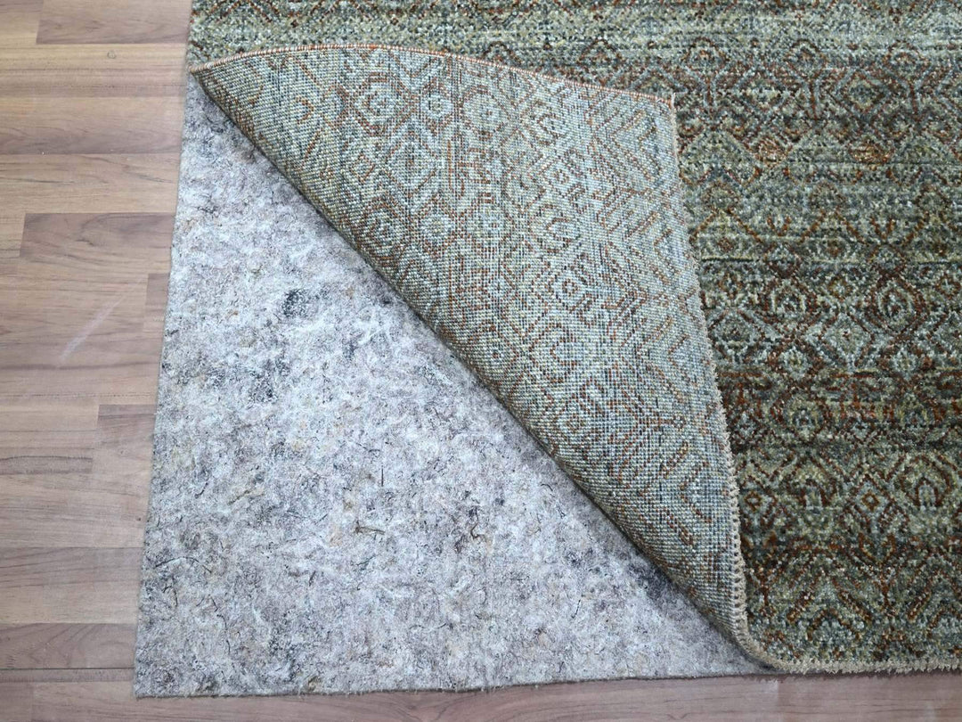 3'0" x 5'1" New Hand Knotted Grey Wool Rectangle Oriental Rug - MOA10276869