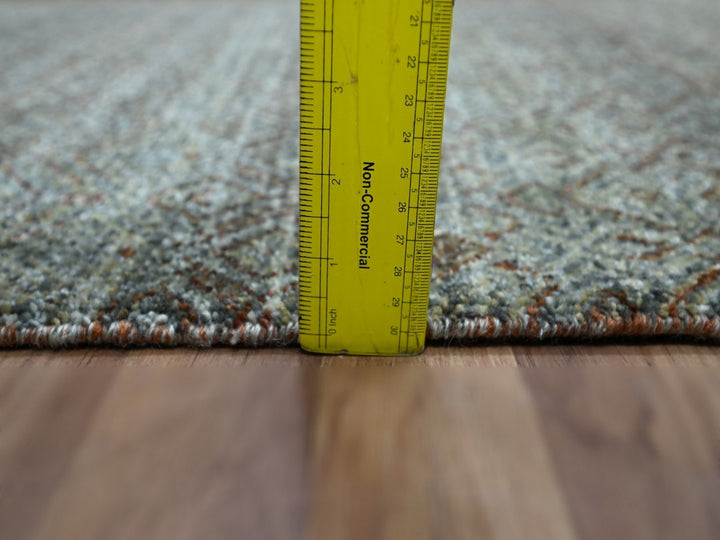 3'0" x 5'1" New Hand Knotted Grey Wool Rectangle Oriental Rug - MOA10276870