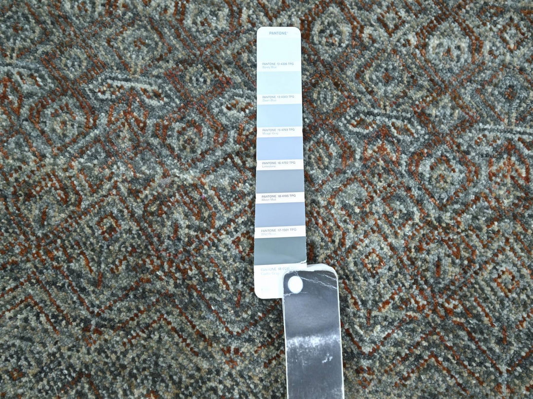 3'0" x 5'0" New Hand Knotted Grey Wool Rectangle Oriental Rug - MOA10276871