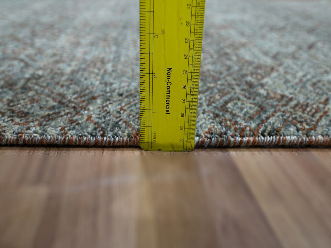 3'0" x 5'0" New Hand Knotted Grey Wool Rectangle Oriental Rug - MOA10276871