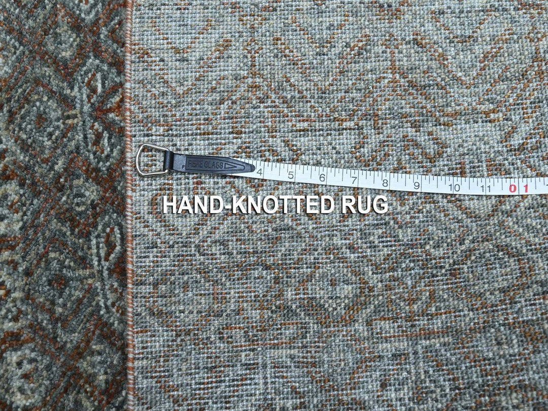 3'0" x 5'0" New Hand Knotted Grey Wool Rectangle Oriental Rug - MOA10276871