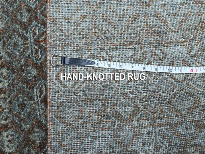 3'0" x 5'0" New Hand Knotted Grey Wool Rectangle Oriental Rug - MOA10276871