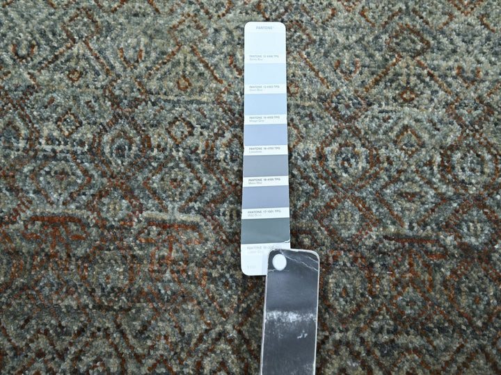 2'6" x 6'0" New Hand Knotted Grey Wool Runner Oriental Rug - MOA10276872