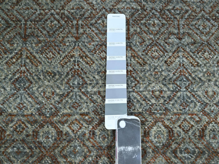 2'6" x 8'0" New Hand Knotted Grey Wool Runner Oriental Rug - MOA10276874