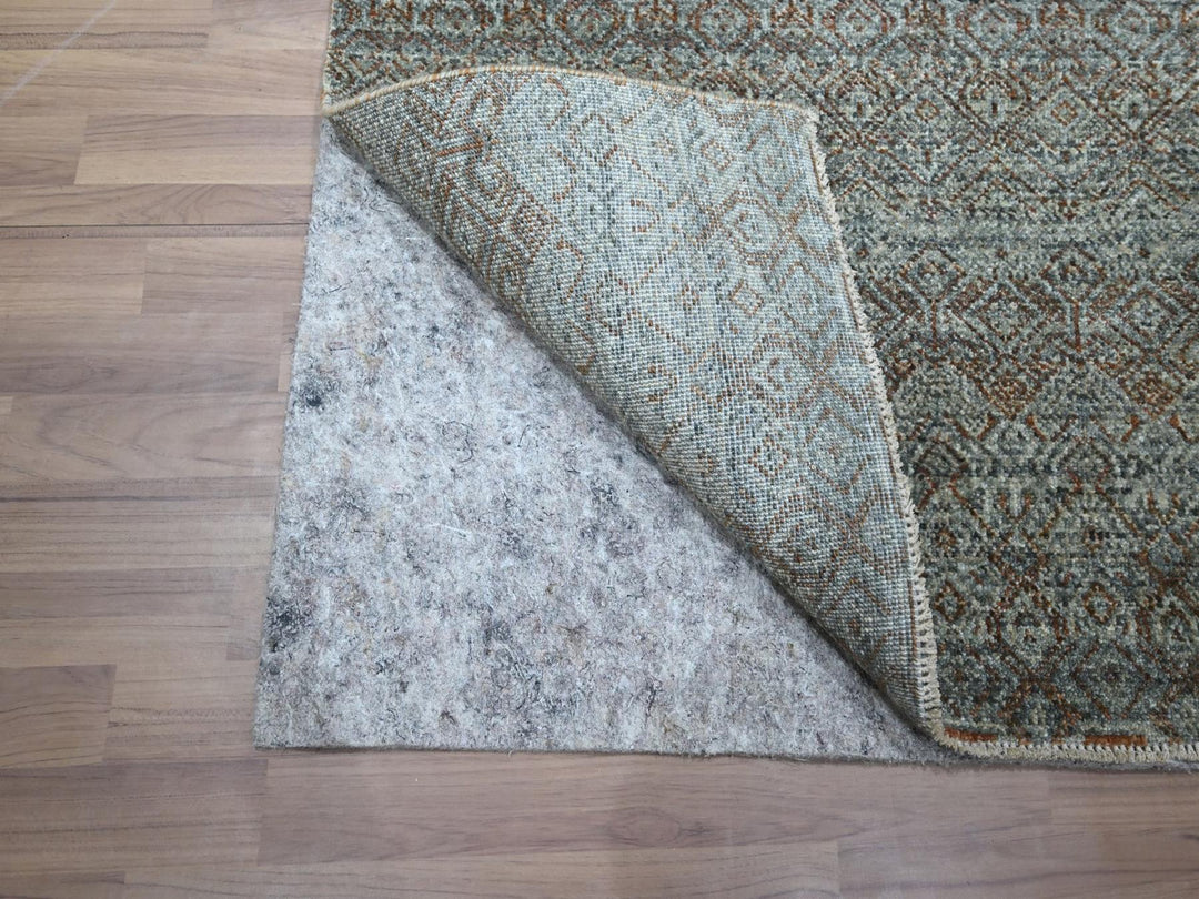 2'6" x 8'0" New Hand Knotted Grey Wool Runner Oriental Rug - MOA10276875