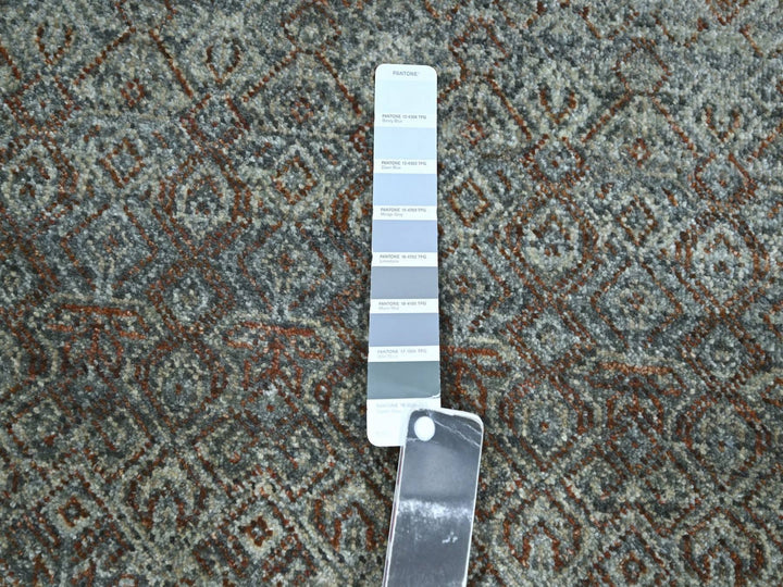 2'6" x 8'0" New Hand Knotted Grey Wool Runner Oriental Rug - MOA10276875