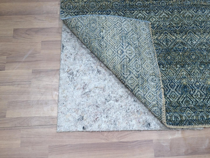 2'6" x 6'1" New Hand Knotted Blue Wool Runner Oriental Rug - MOA10276876