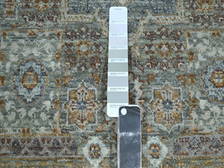 3'1" x 5'1" New Hand Knotted Green Wool Rectangle Oriental Rug - MOA10276877