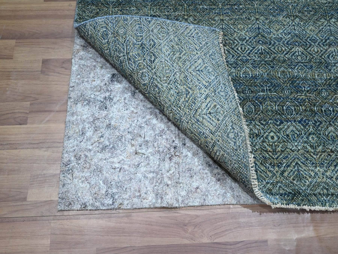 3'1" x 5'0" New Hand Knotted Blue Wool Rectangle Oriental Rug - MOA10276878