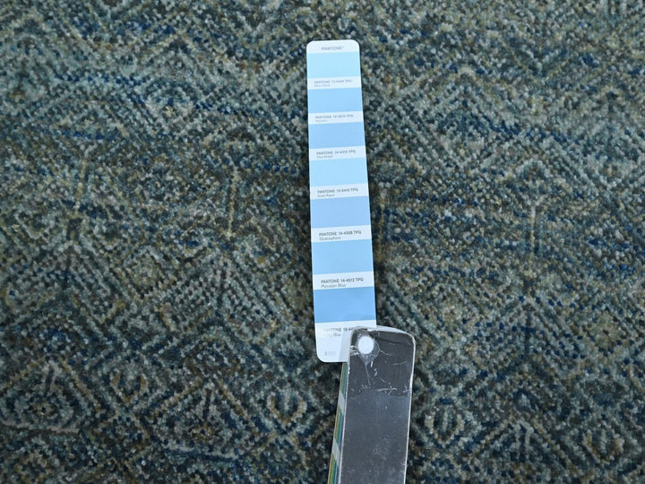 3'1" x 5'0" New Hand Knotted Blue Wool Rectangle Oriental Rug - MOA10276878