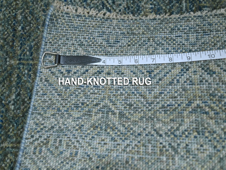 3'1" x 5'0" New Hand Knotted Blue Wool Rectangle Oriental Rug - MOA10276878