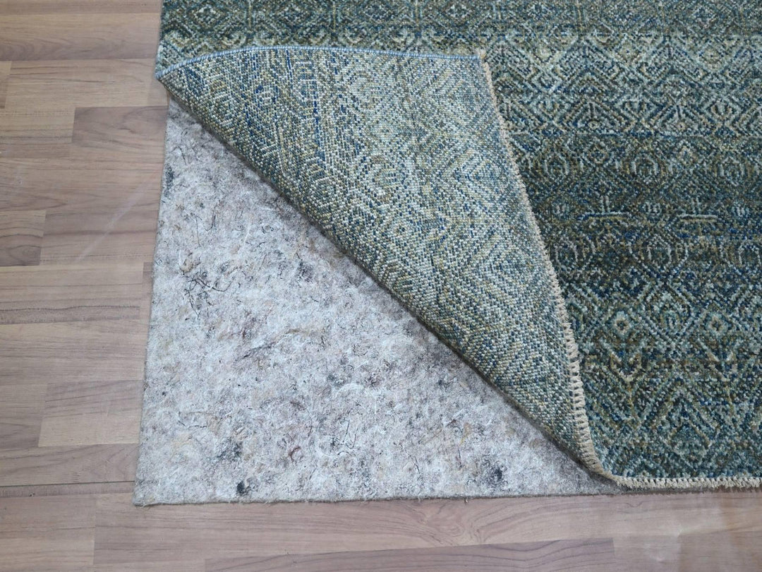 3'0" x 5'0" New Hand Knotted Blue Wool Rectangle Oriental Rug - MOA10276879