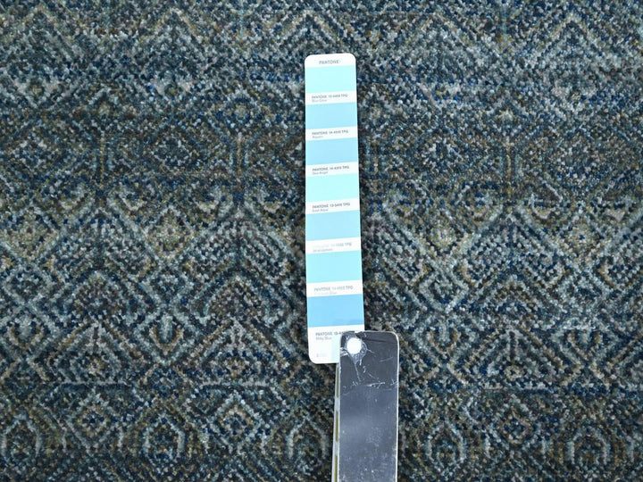 3'0" x 5'0" New Hand Knotted Blue Wool Rectangle Oriental Rug - MOA10276879