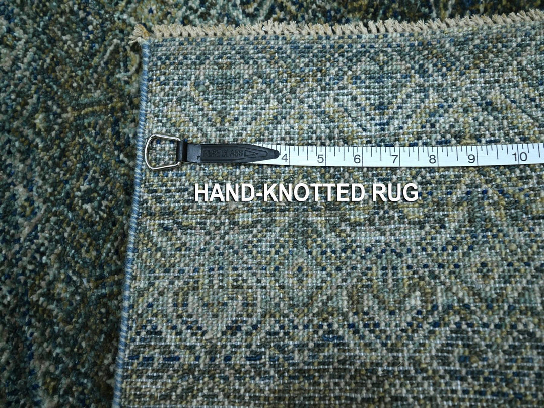 3'0" x 5'0" New Hand Knotted Blue Wool Rectangle Oriental Rug - MOA10276879