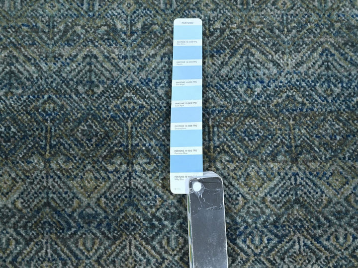 3'0" x 5'0" New Hand Knotted Blue Wool Rectangle Oriental Rug - MOA10276880