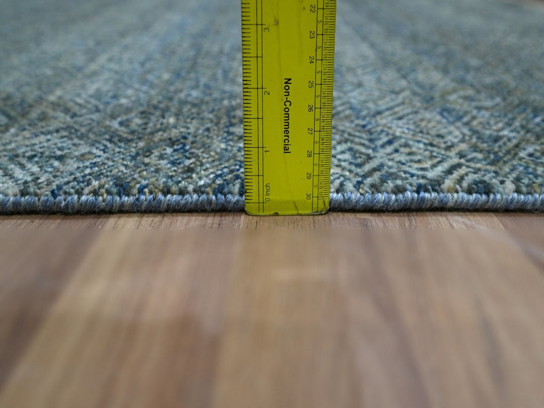 3'0" x 5'0" New Hand Knotted Blue Wool Rectangle Oriental Rug - MOA10276880