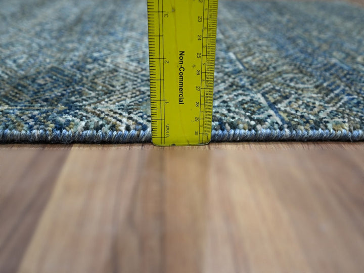 2'0" x 3'0" New Hand Knotted Blue Wool Rectangle Oriental Rug - MOA10276885