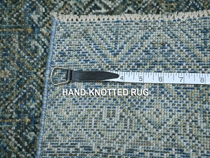 2'0" x 3'0" New Hand Knotted Blue Wool Rectangle Oriental Rug - MOA10276885