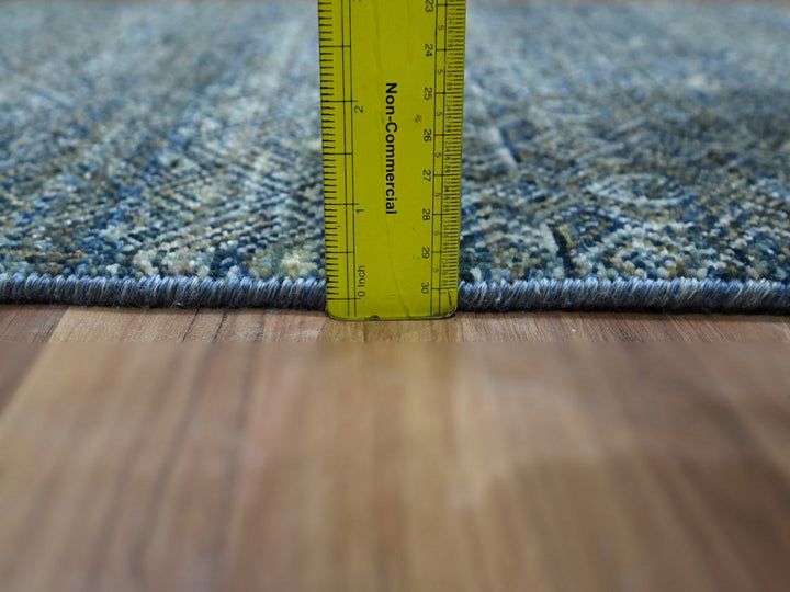 2'0" x 3'0" New Hand Knotted Blue Wool Rectangle Oriental Rug - MOA10276886