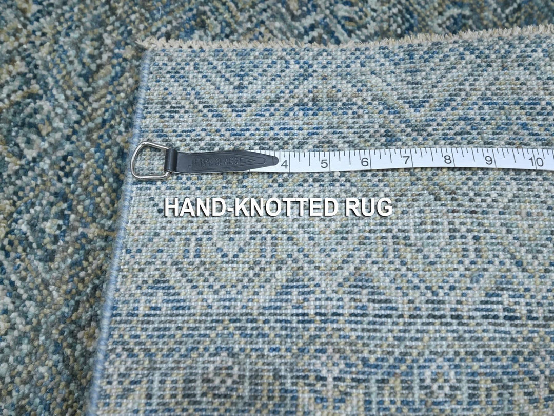 2'0" x 3'0" New Hand Knotted Blue Wool Rectangle Oriental Rug - MOA10276886