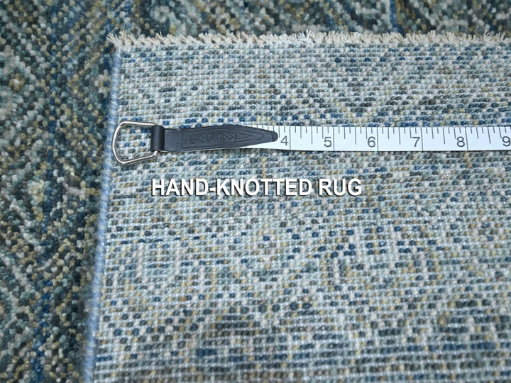 2'0" x 3'0" New Hand Knotted Blue Wool Rectangle Oriental Rug - MOA10276887