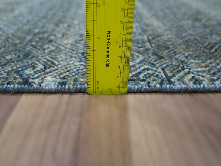 2'0" x 3'0" New Hand Knotted Blue Wool Rectangle Oriental Rug - MOA10276888