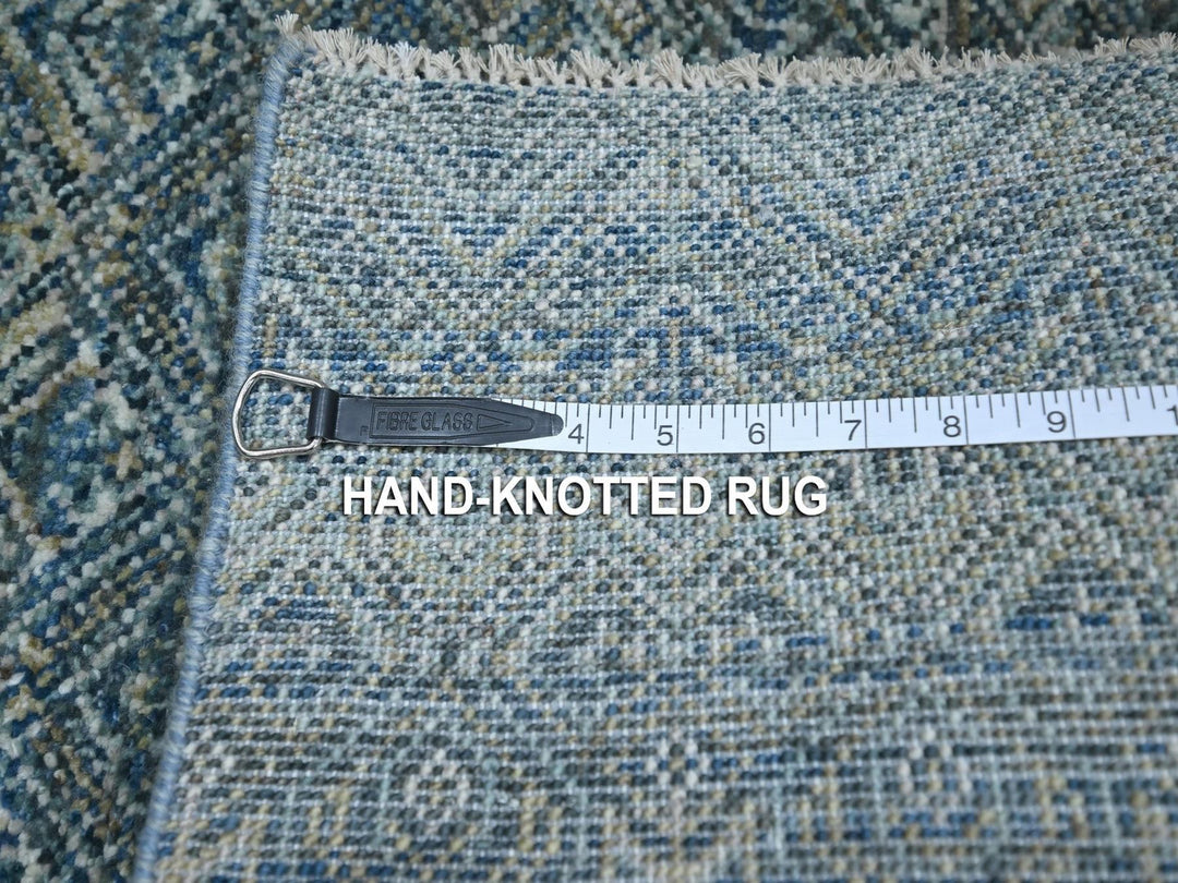 2'0" x 3'0" New Hand Knotted Blue Wool Rectangle Oriental Rug - MOA10276888