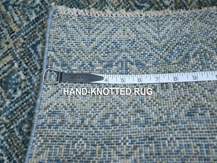 2'0" x 3'0" New Hand Knotted Blue Wool Rectangle Oriental Rug - MOA10276888