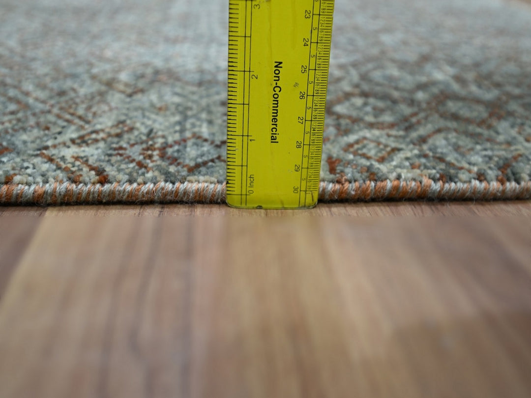 2'0" x 3'0" New Hand Knotted Grey Wool Rectangle Oriental Rug - MOA10276889