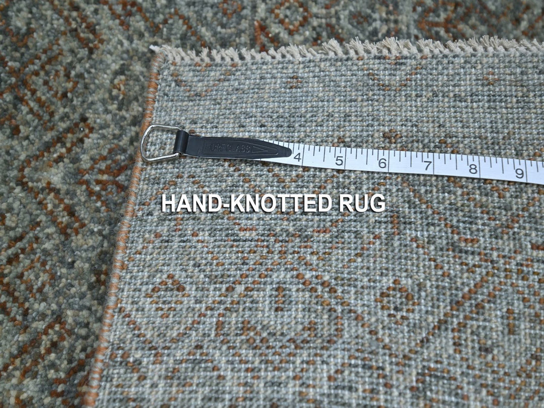 2'0" x 3'0" New Hand Knotted Grey Wool Rectangle Oriental Rug - MOA10276889