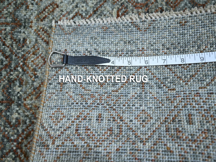 2'1" x 3'1" New Hand Knotted Grey Wool Rectangle Oriental Rug - MOA10276890