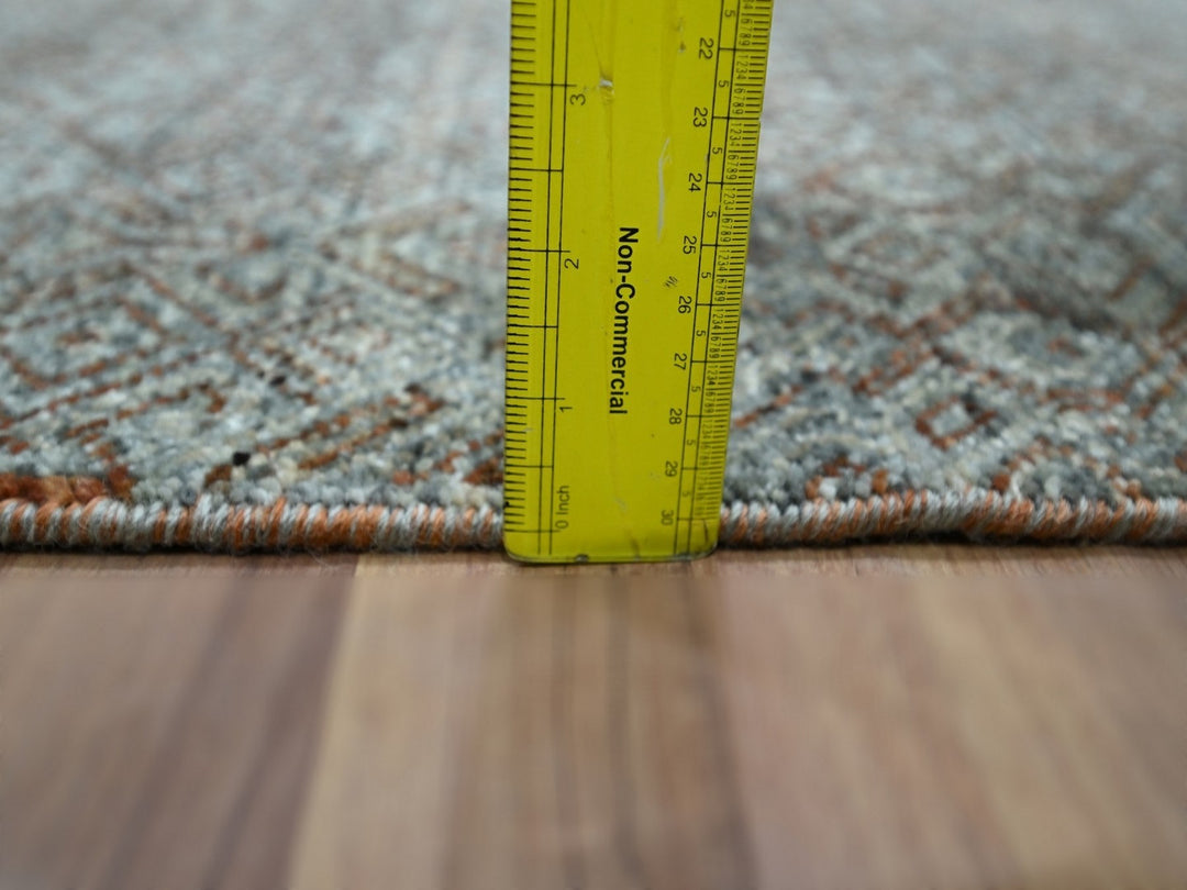 2'0" x 3'1" New Hand Knotted Grey Wool Rectangle Oriental Rug - MOA10276892