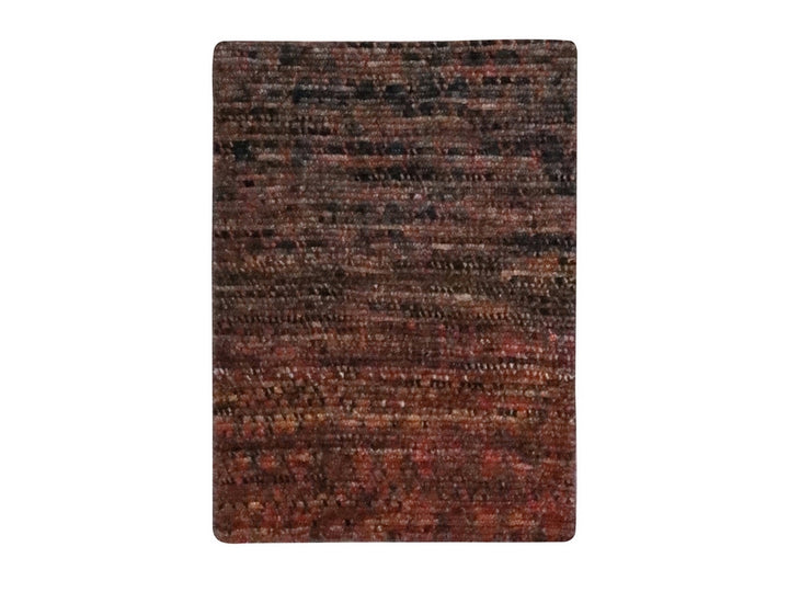 2'1" x 2'10" New Hand Knotted Brown Wool Rectangle Oriental Rug - MOA10276895