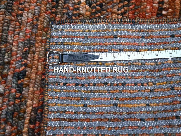 2'1" x 2'10" New Hand Knotted Brown Wool Rectangle Oriental Rug - MOA10276895