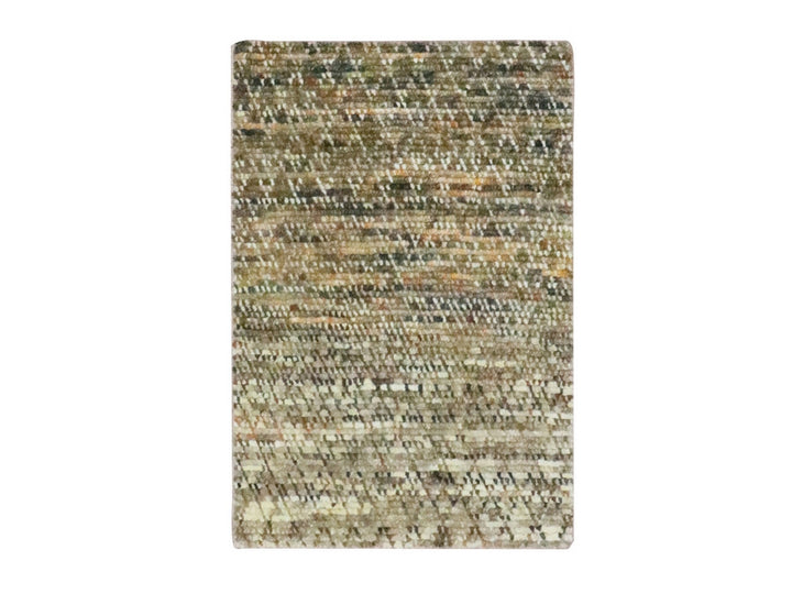 2'0" x 3'1" New Hand Knotted Brown Wool Rectangle Oriental Rug - MOA10276896