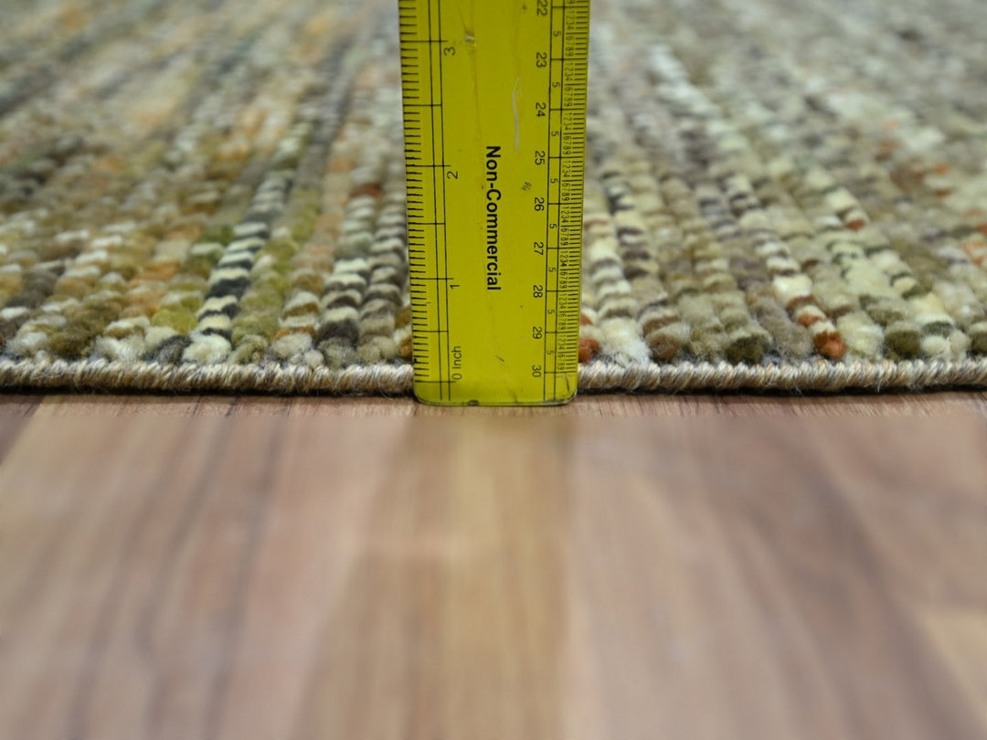 2'0" x 3'1" New Hand Knotted Brown Wool Rectangle Oriental Rug - MOA10276896