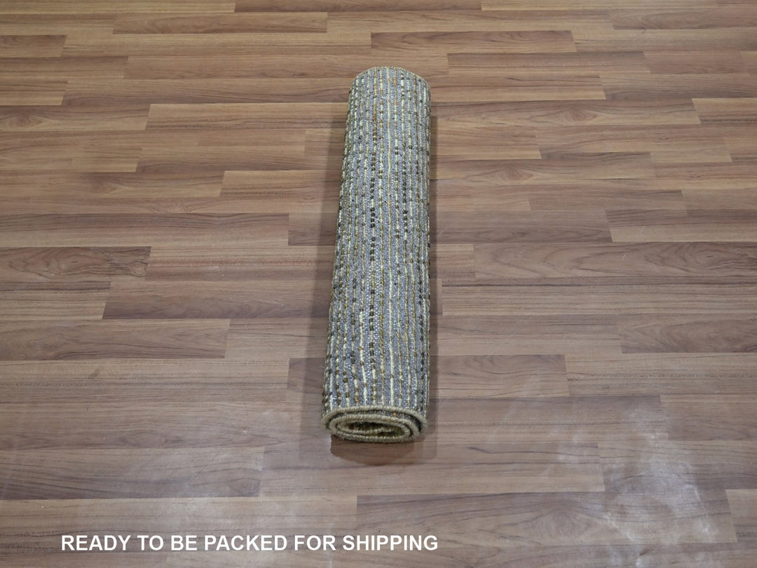 2'0" x 3'1" New Hand Knotted Brown Wool Rectangle Oriental Rug - MOA10276896